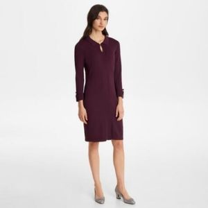 KARL LAGERFELD Key Hole Collared Knit Dress